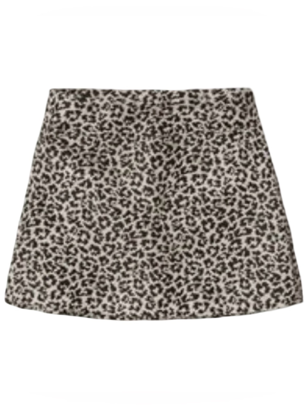 Abercrombie & Fitch White Leopard Print Mini Skirt Size 6